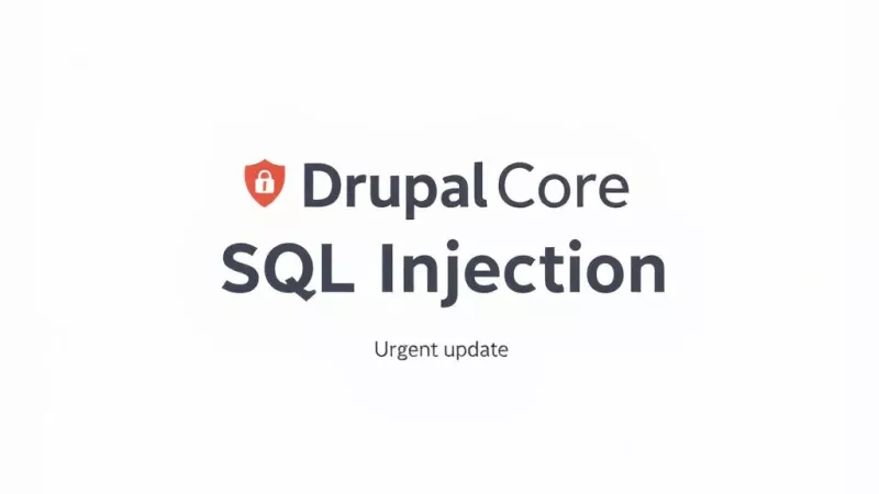 Urgent : Injection SQL critique dans Drupal Core (SA-CORE-2026-004) – Mettez à jour votre Drupal