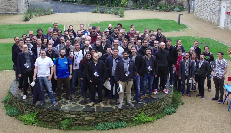 La photo de groupe de tous les participants du drupalcamp Lannion 2017