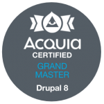 Badge de certification Acquia Drupal 8 Grand Master